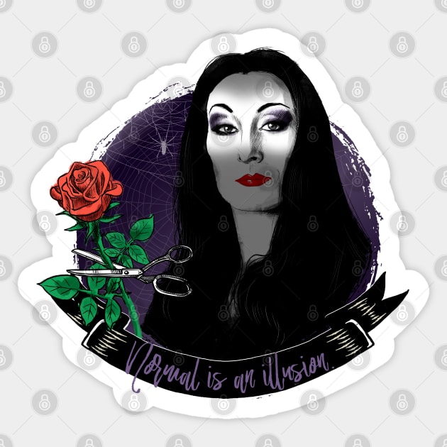 Goth Queens - Morticia Addams Sticker by Otracreativa